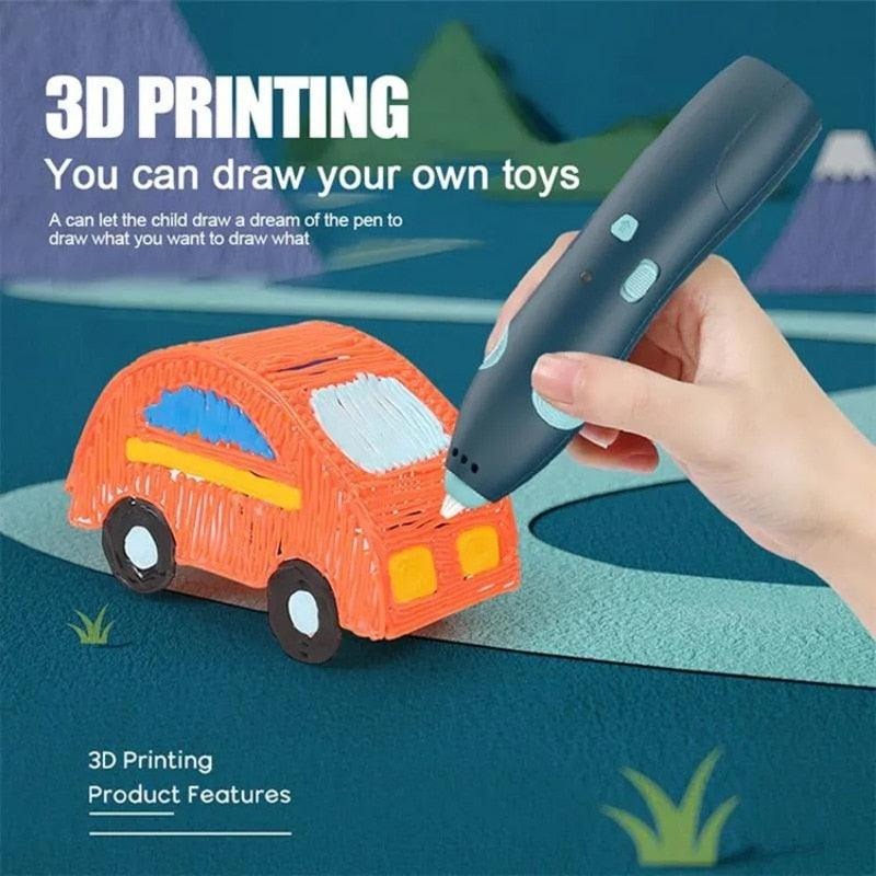 3D Pen for 3D Printing Drawing Pen USB 3D pen plus with safe filament