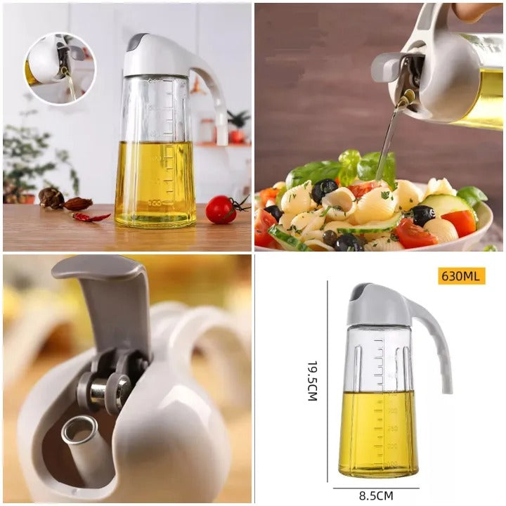 Glass Oil Bottle & Dispenser Jug Dual-purpose Oil Dispenser For Pouring And Spraying
